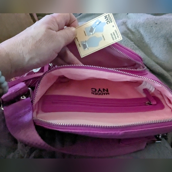 Pink Rhinestone Embellished Women's Bag - Picture 3 of 5